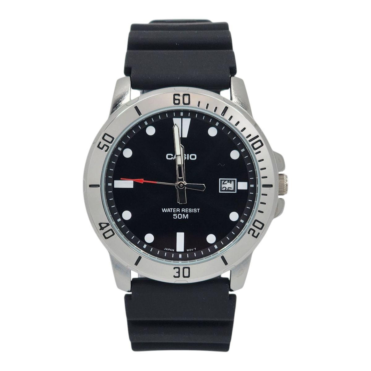 CASIO - Reloj Casio caballero MTP-VD01-1EV correa resina negro
