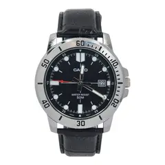 CASIO - Reloj caballero MTP-VD01L-1EV correa cuero negro