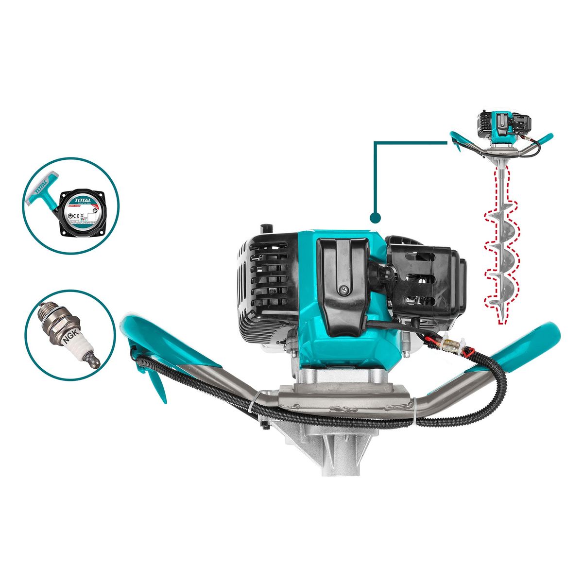 TOTAL TOOLS - Barreno Ahoyador 52cc Total