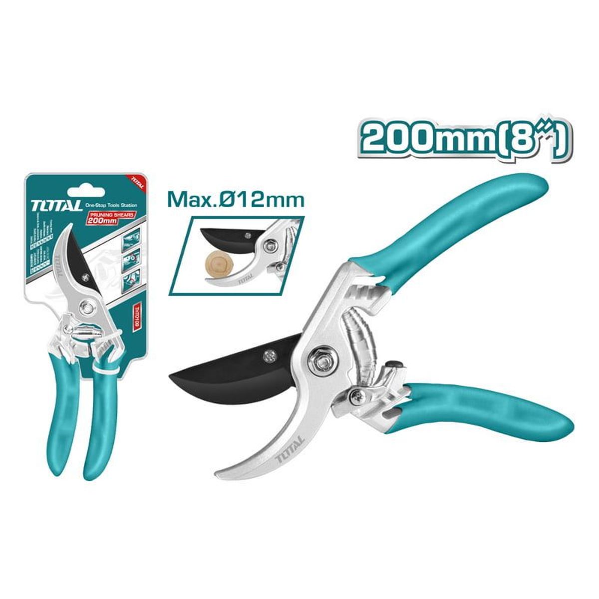 Tijera de Podar 8" de Aluminio Total, marca TOTAL TOOLS - Foto Principal