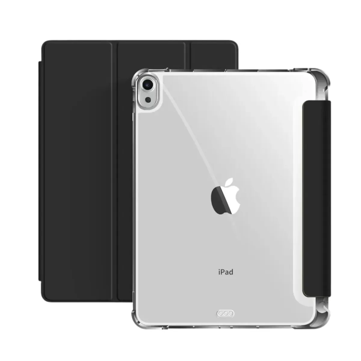 GENERICO - Funda Para iPad 11 Generación 11” Traslúcida Atrás y Ranura Pencil - Negro