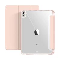 Funda Para iPad 11 Generación 11” Traslúcida Atrás y Ranura Pencil - Rosa