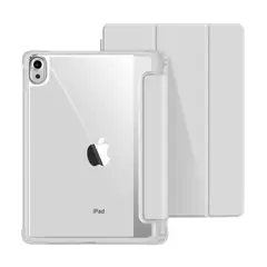 GENERICO - Funda Para iPad 11 Generación 11” Traslúcida Atrás y Ranura Pencil - Gris