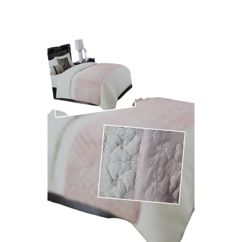 ANGELES DEL HOGAR - PIECERA PLUSH PARA CAMA DE 2P Y KING 210X90 CM