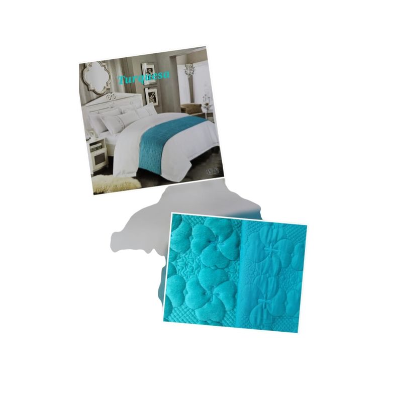 ANGELES DEL HOGAR - PIECERA PLUSH PARA CAMA DE 2P Y KING 210X90 CM