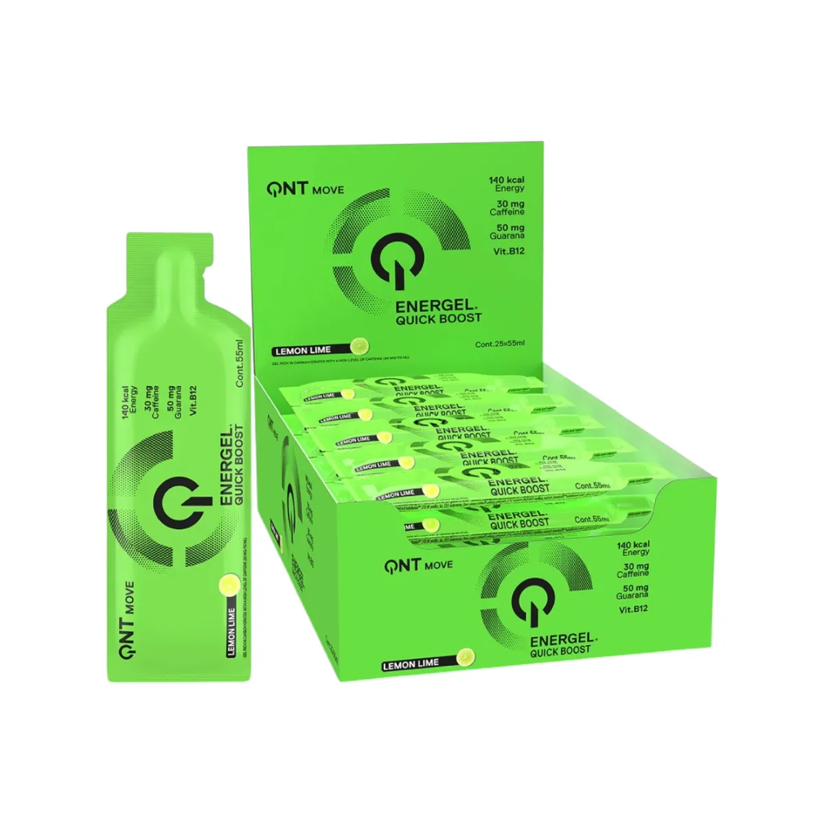 QNT - Pack x 25 Sachet Geles Energeticos 55ml Limon QNT