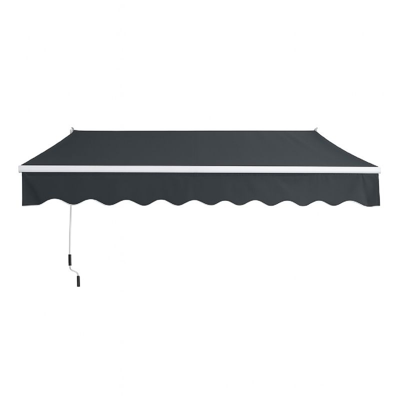 VINCENZI - Toldo Retráctil 300x250 Cm Grafito Brazo Manual Para Terraza