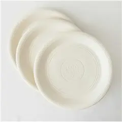 ECOSOULIFE - Set 20 Platos Dimametro 18 CM, ALMIDÓN DE MAÍZ