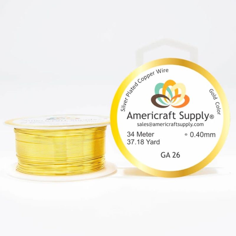 GENERICO - Alambre Americraft supply calibre 26 dorado gold bisutería