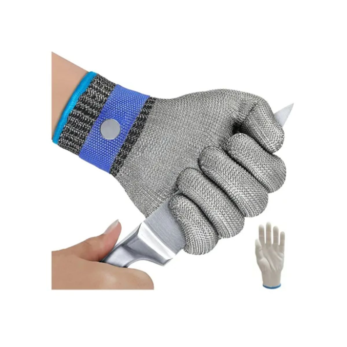 GENERICO - Guante Anticorte Carnicero Resistente De Acero Inoxidable