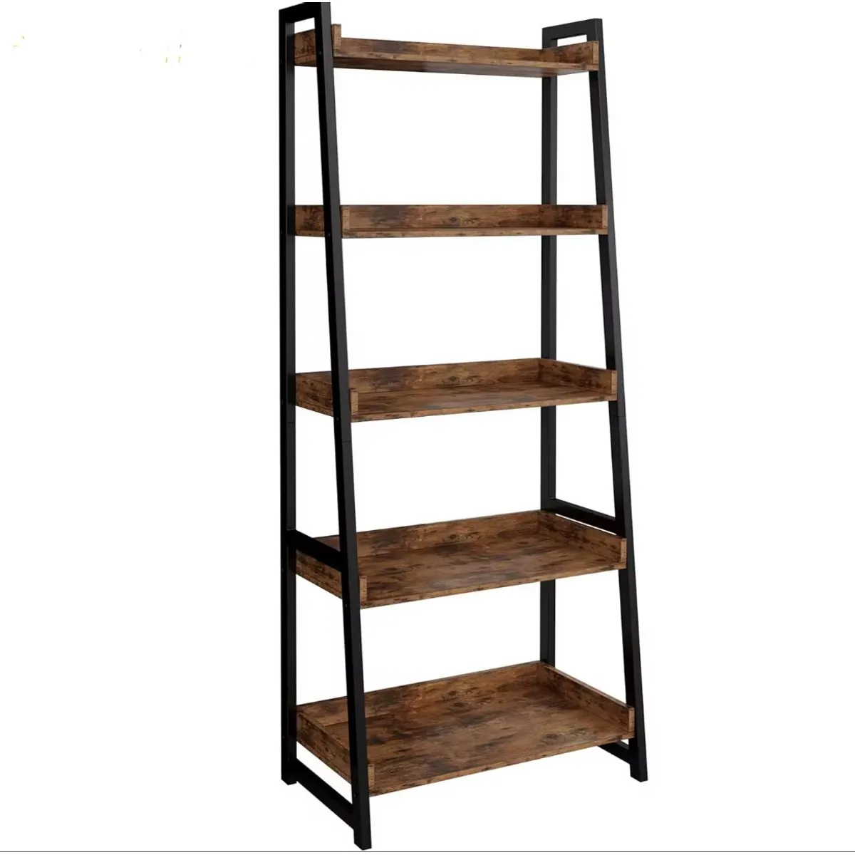 HABITA2 CHILE - LIBRERO VERTICAL MULTIFUNCIONAL BENJAMIN 5 REPISAS - NEGRO Y NATURAL