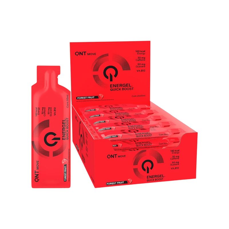 QNT - Pack x 25 Sachet Geles Energeticos 55ml Frutos Rojos QNT