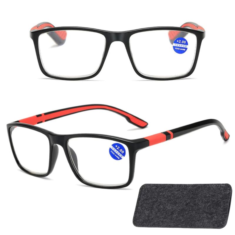 JM - Lente Óptico 1.50 Cool Rojo Presbicia De Lectura Anteojos Graduados