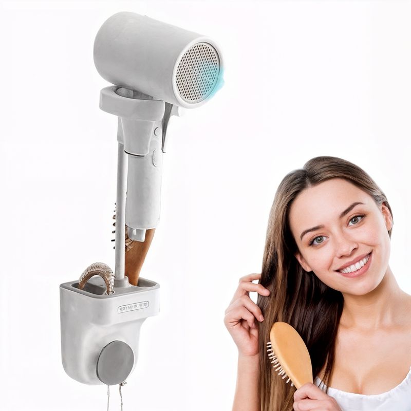 GENERICO - porta secador de pelo soporte para secador de pelo flexible