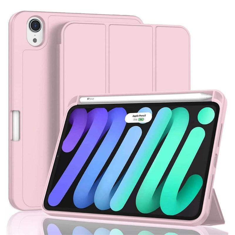GENERICO - Funda Para iPad Mini 6° Generación 2021 Ranura Lápiz - Rosa