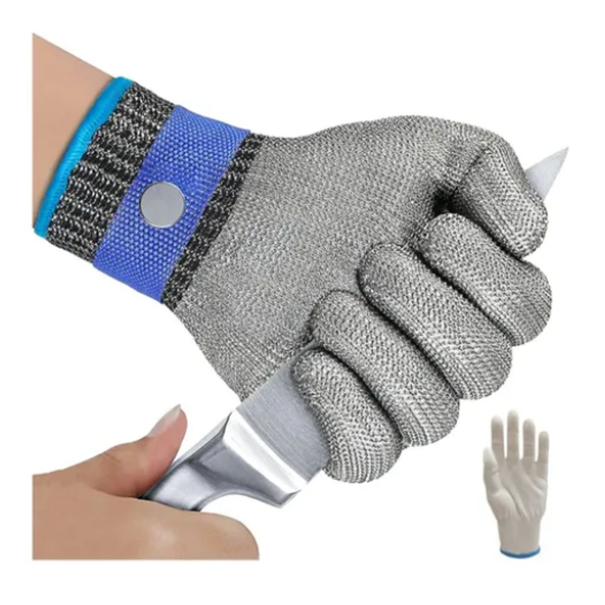 GENERICO - Guante Anticorte Carnicero Resistente De Acero Inoxidable M