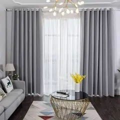 GENERICO - 2 Cortinas Opacas Para Sala De Estar O Habitación 140x230cm.