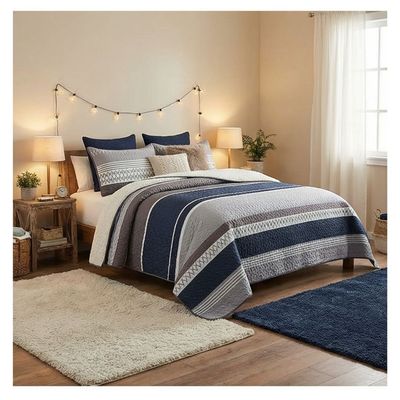 Imagen 2 del producto Cubrecama Sherpa 1.5 Plazas - Gris Matiz M954