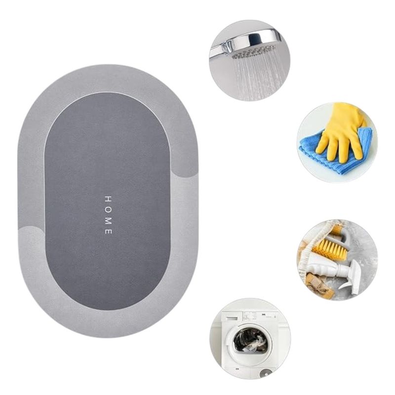 GENERICO - alfombras para baño bajada de bano super absorbente ovalada