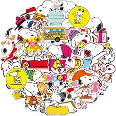 GENERICO - Pack X50 Stickers Snoopy Y Sus Amigos Pegatinas
