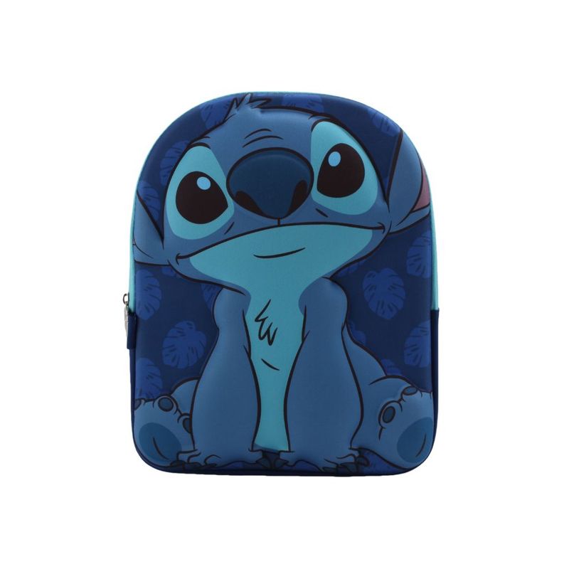 INTEK GAMES - Mochila Niño Stitch Face 3D Azul Disney