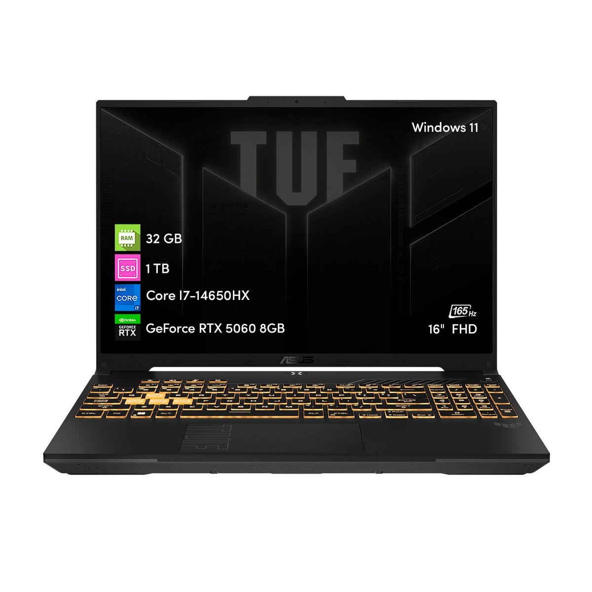 ASUS - Notebook Gamer Asus Tuf Intel i7 14va 32GB 1TBSSD RTX5060 16 FHD Win11