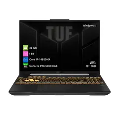 ASUS - Notebook Gamer Tuf Intel i7 14va 32GB 1TBSSD RTX5060 16 FHD Win11