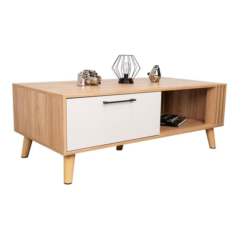TUHOME - Mesa De Centro Vance 43x120x60 Cm Capri Y Fresno