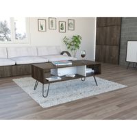 Mesa De Centro Café Oscuro 40x101.1x45 cm