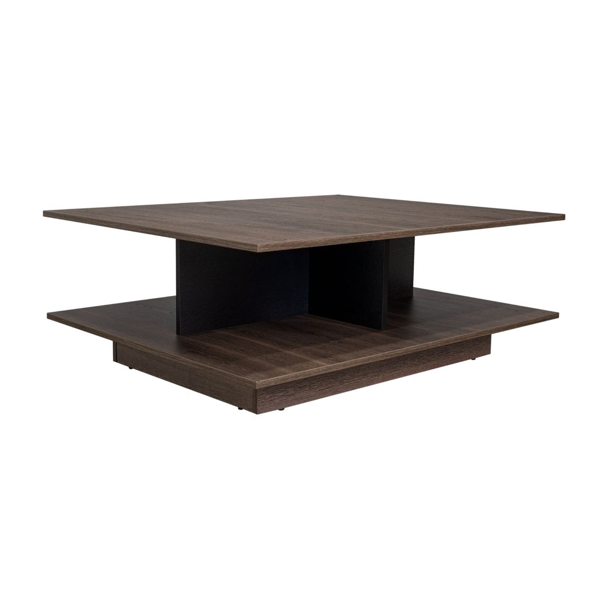 TUHOME - Mesa De Centro Bengali Coñac Y Wengue 37x100x80 Cm