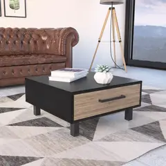 TUHOME - Mesa De Centro Kaia 28X60X60 Cm Wengue Y Miel