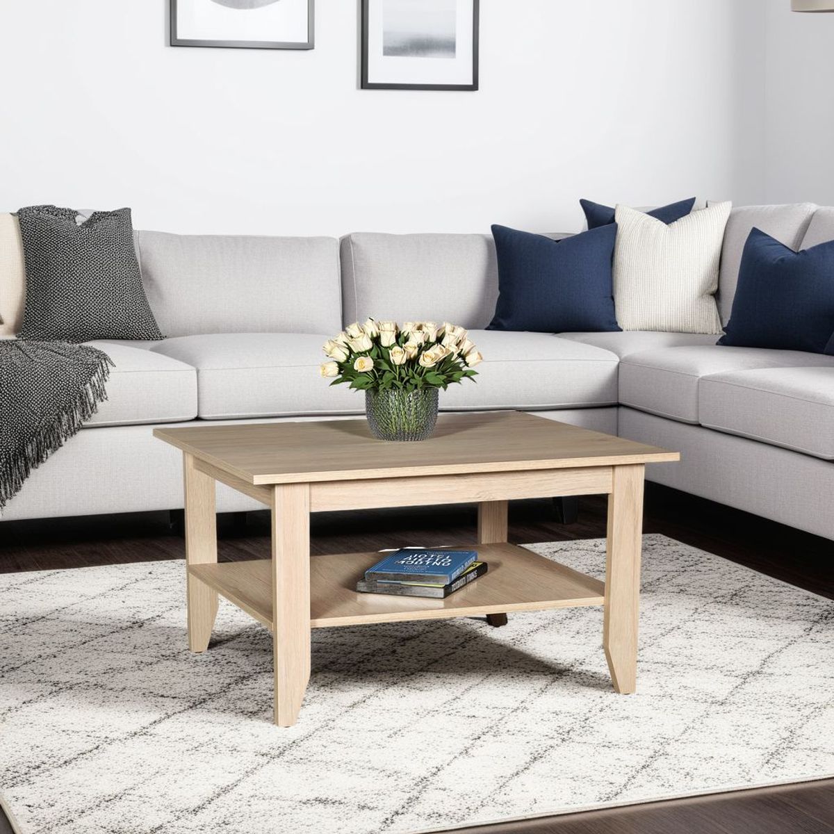 TUHOME - Mesa De Centro Essential 45x80x70 Cm Rovere