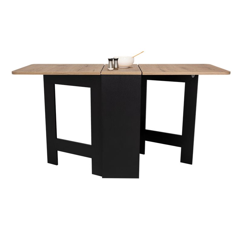 TUHOME - Mesa Abatible Compact Wengue Y Macadamia