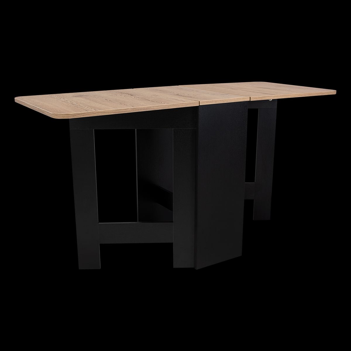 TUHOME - Mesa Abatible Compact Wengue Y Macadamia