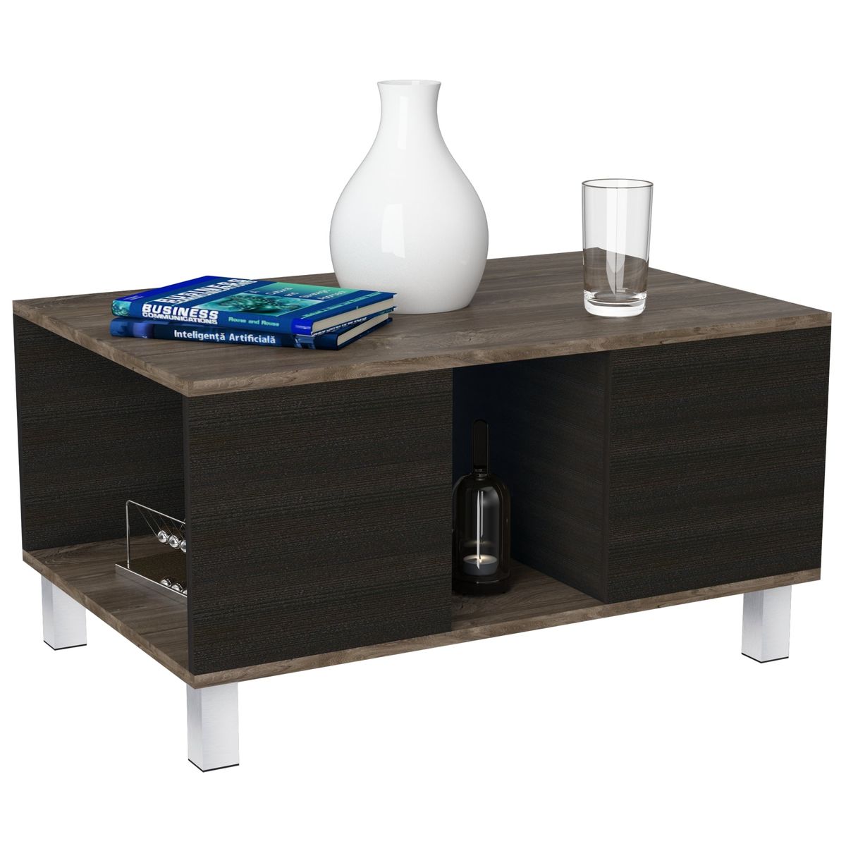 TUHOME - Mesa De Centro Bellagio 42X79X52 Cm Siena Y Wengue