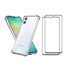 GENERICO - CARCASA TRANSPARENTE PARA GALAXY A06 + 2 PROTECTORES PANTALLA