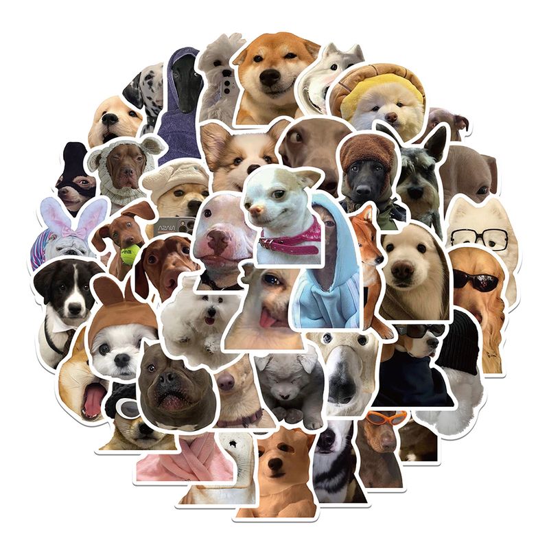 GENERICO - Pack X50 Stickers De Perros Memes Pegatinas
