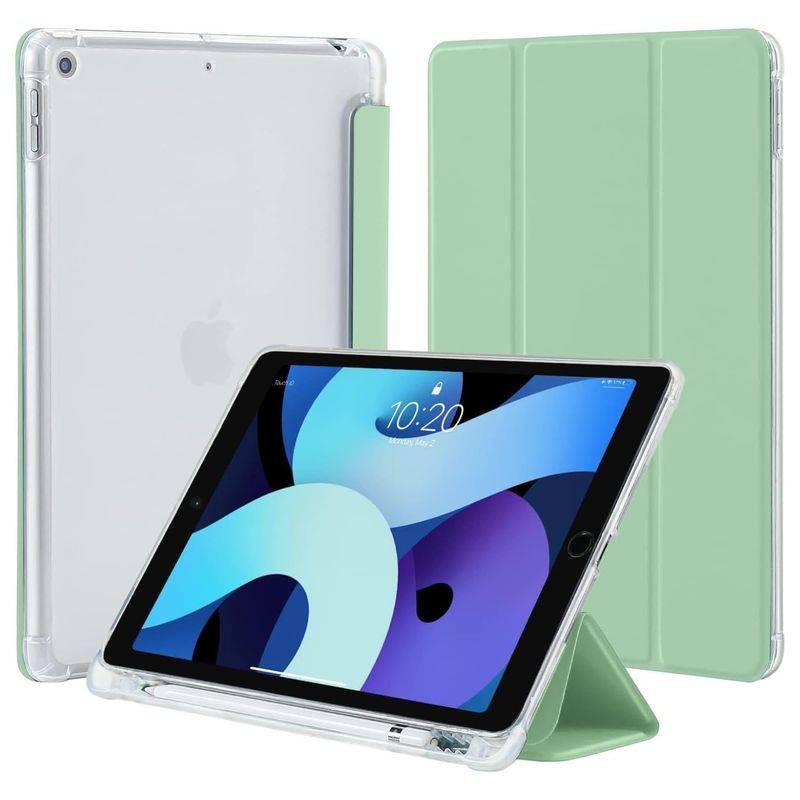GENERICO - Funda Para iPad Mini 4 y 5 79 Ranura Pen Y Atrás Traslúcida - Verde