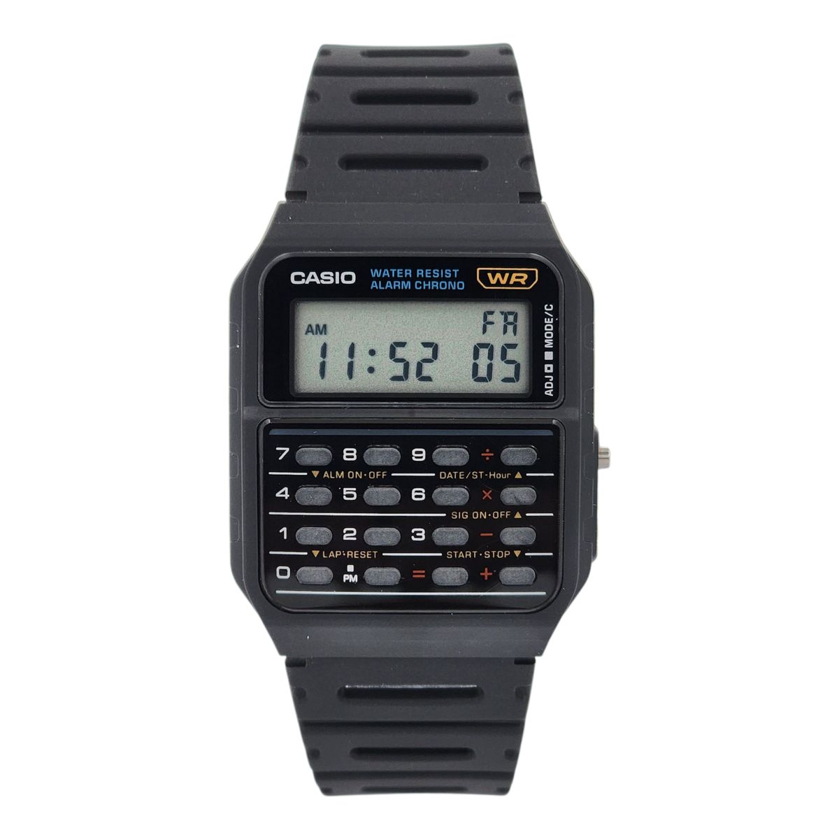 CASIO - Reloj Casio unisex CA-53W-1 calculadora correa resina negro