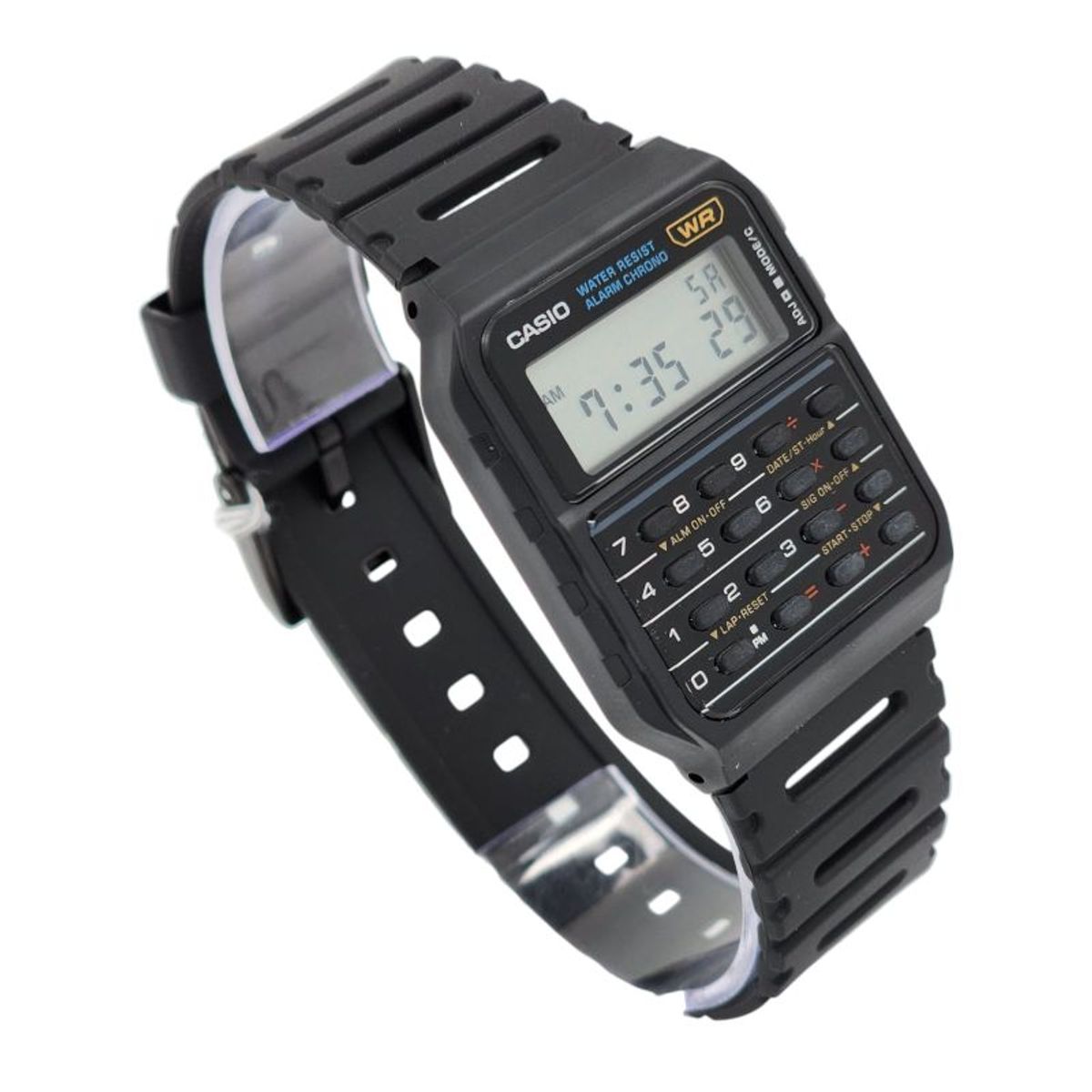 CASIO - Reloj Casio unisex CA-53W-1 calculadora correa resina negro
