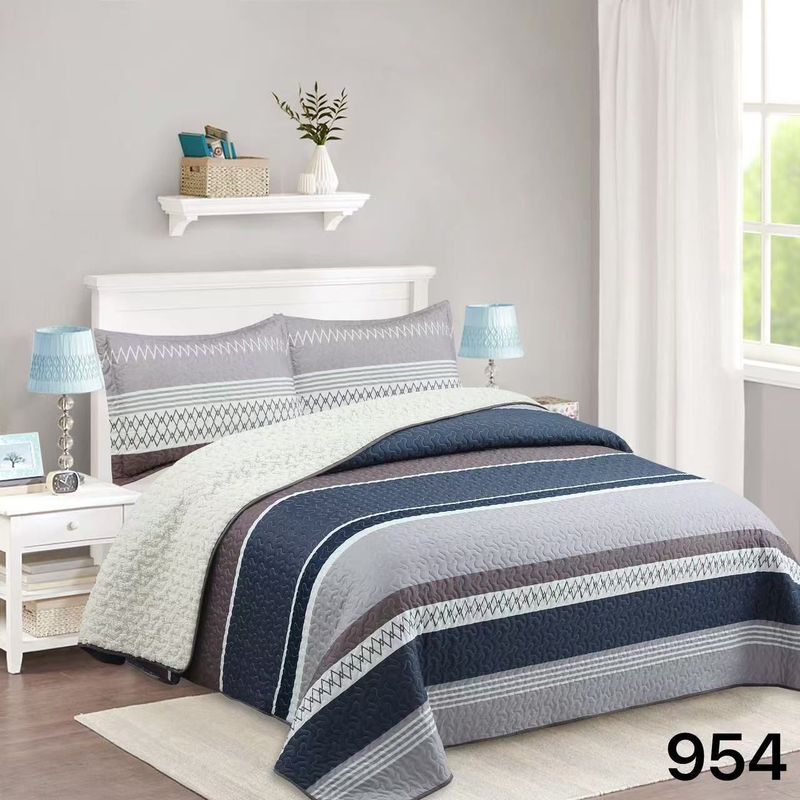GENERICO - Cubrecama Sherpa 2 Plazas - Gris Matiz M954