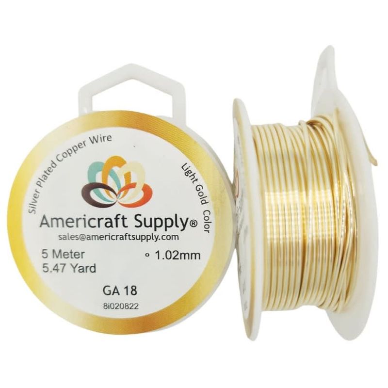 GENERICO - Alambre Americraft supply calibre 18 dorado ligero lightgold