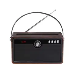AUDIOLAB - Parlante Portátil Recargable Bluetooth Tipo Retro Madera BT9819
