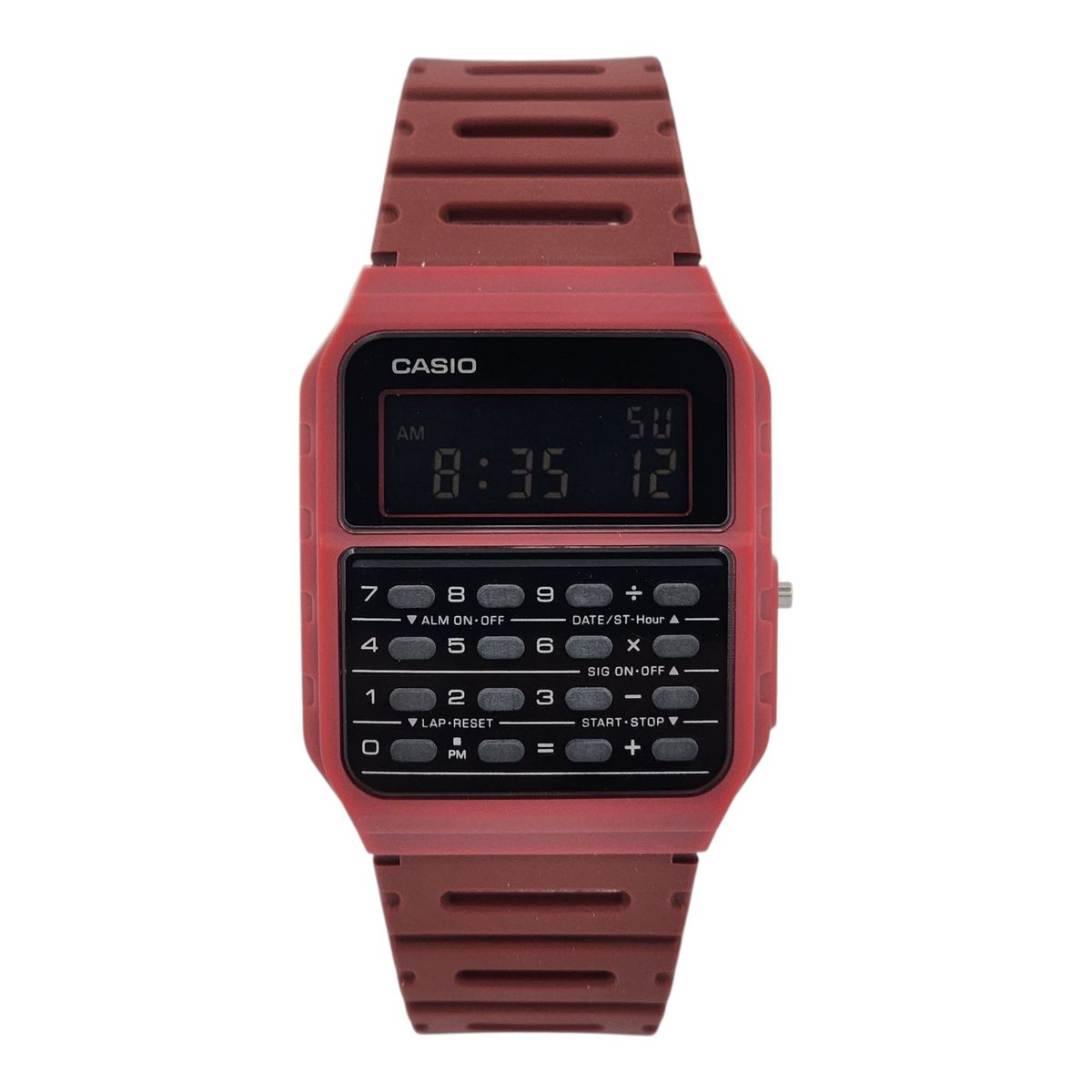 CASIO - Reloj Casio unisex CA-53WF-4B calculadora correa resina rojo