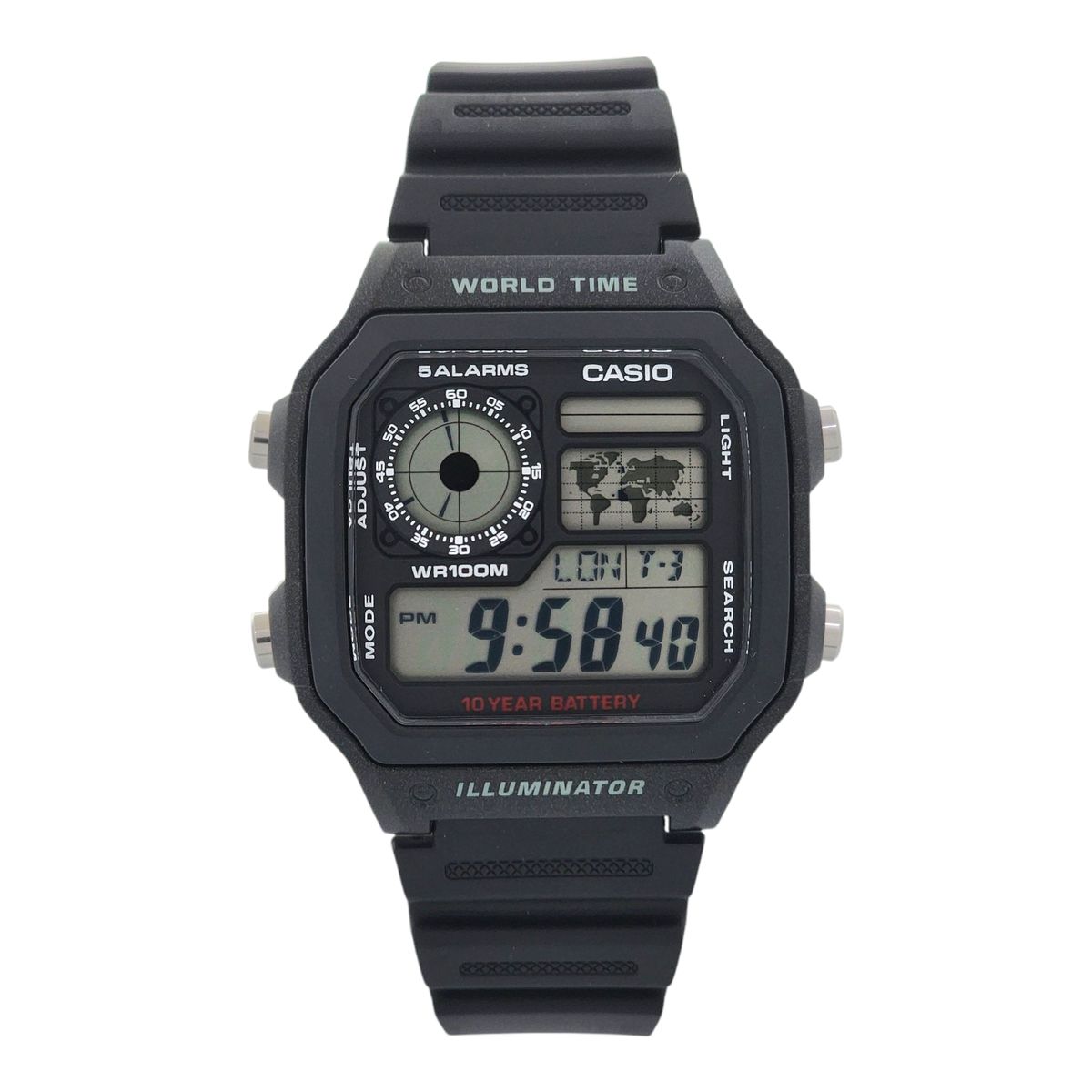 CASIO - Reloj Casio caballero AE-1200WH-1AV correa resina negro