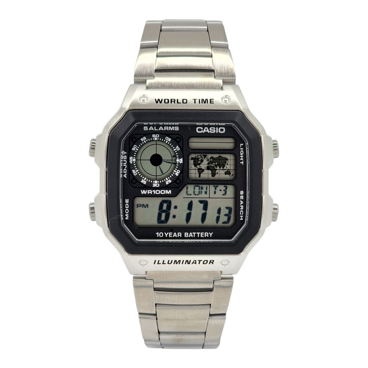 CASIO - Reloj Casio caballero AE-1200WHD-1AV correa acero inoxidable