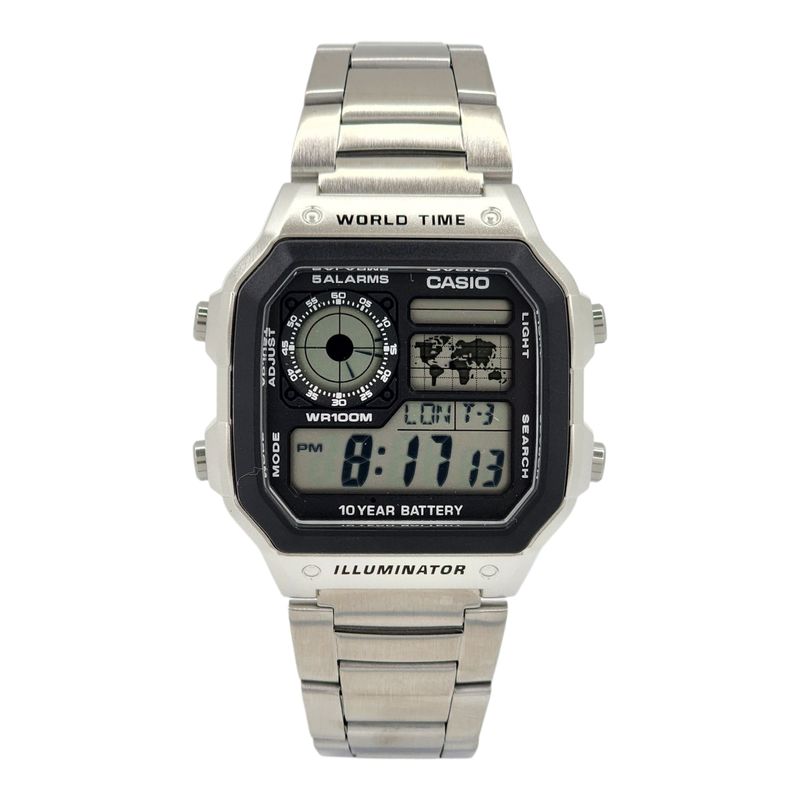 CASIO - Reloj Casio caballero AE-1200WHD-1AV correa acero inoxidable