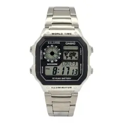 CASIO - Reloj caballero AE-1200WHD-1AV correa acero inoxidable