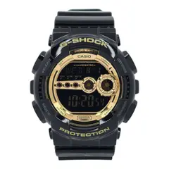 G-SHOCK - Reloj GD-100GB-1 resina negro marcos dorado digital