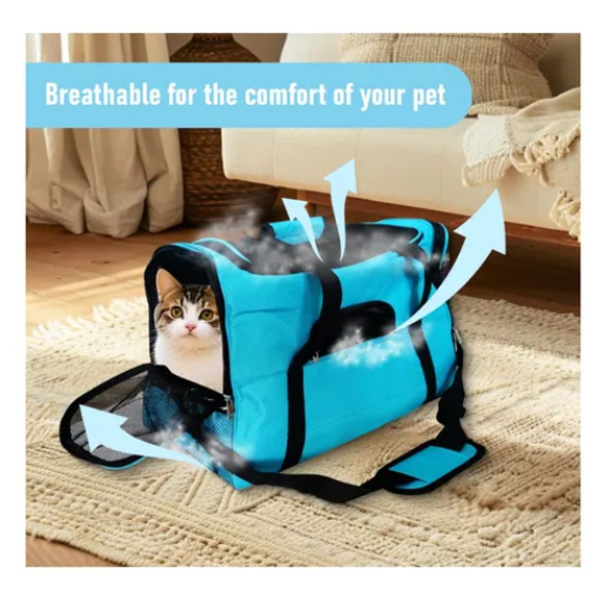 GENERICO - Bolso Transportador Mascota Para Perro Gato Respirable